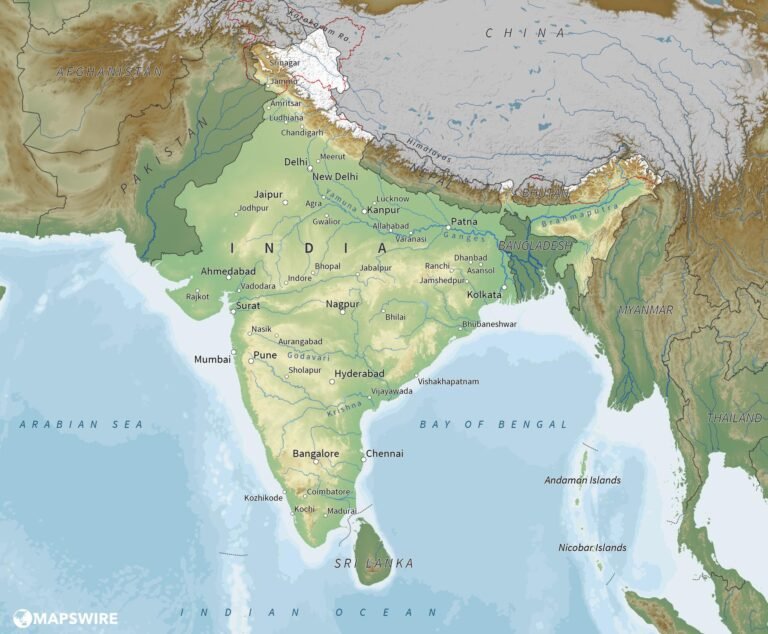 India map physical